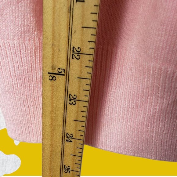 Jian Feng Cable Knit Mock Sweater Womens soft pink Medium - Picture 9 of 10